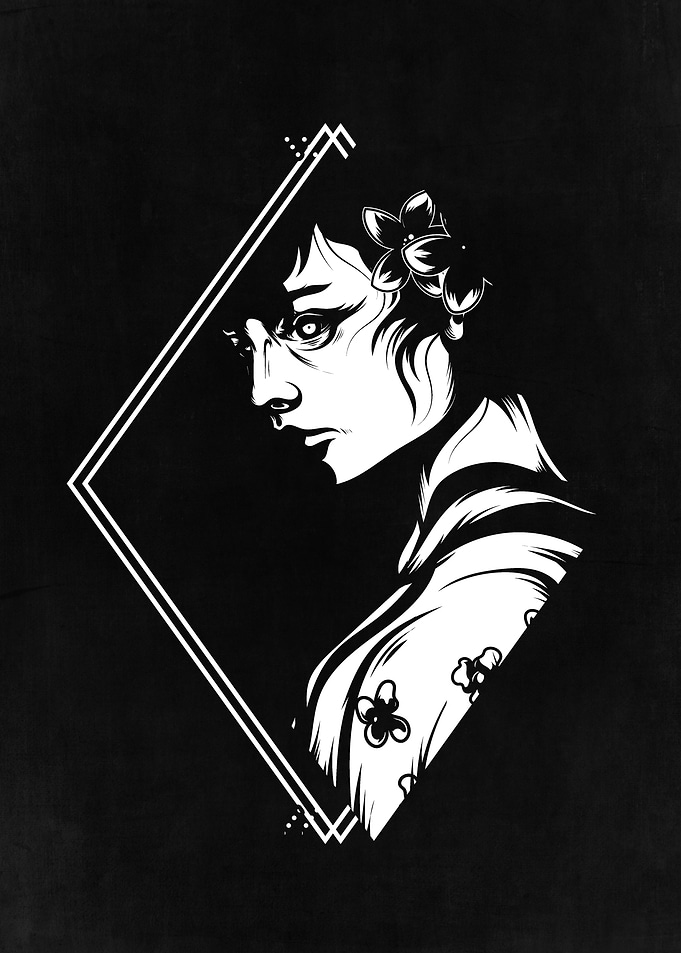 Geometric Geisha Japanese