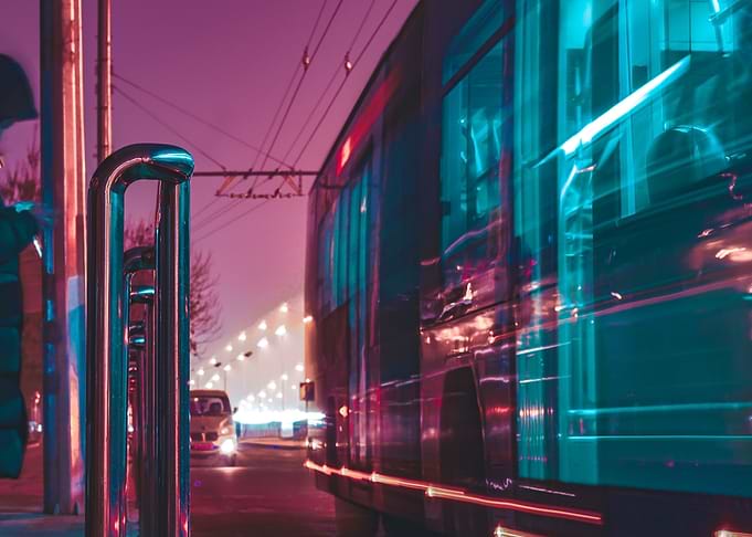 Train lights illustration