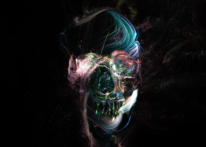Skull Color Splatter