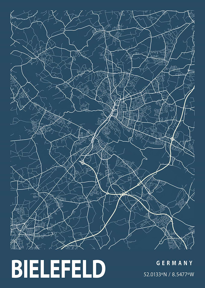Bielefeld City Map Germany