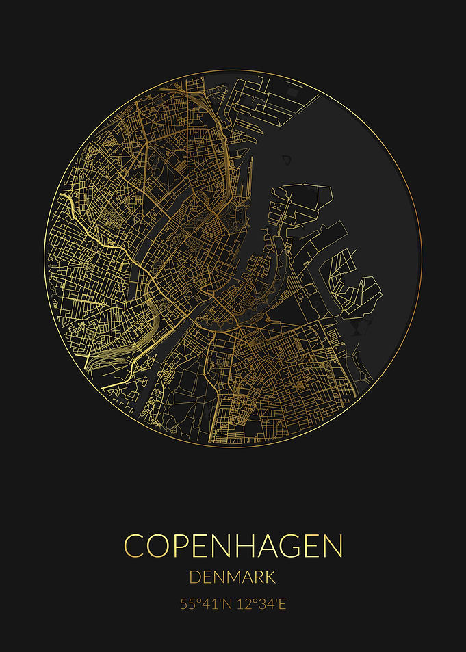 Copenhagen Black Gold Map
