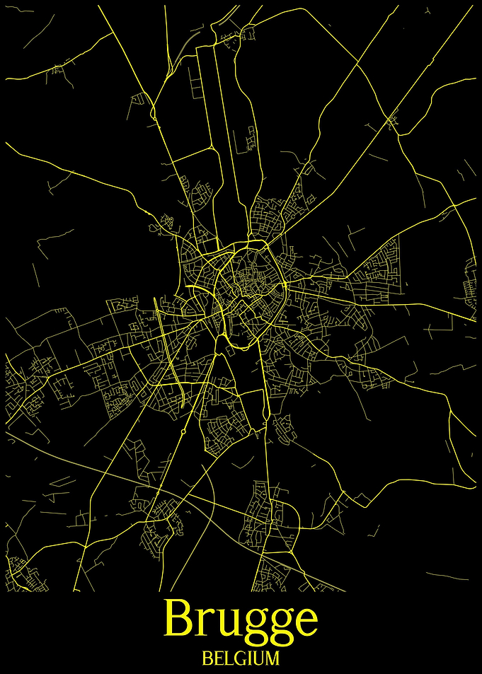 Brugge City Map Belgium