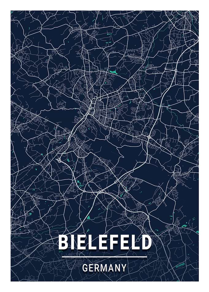 Bielefeld City Map Germany