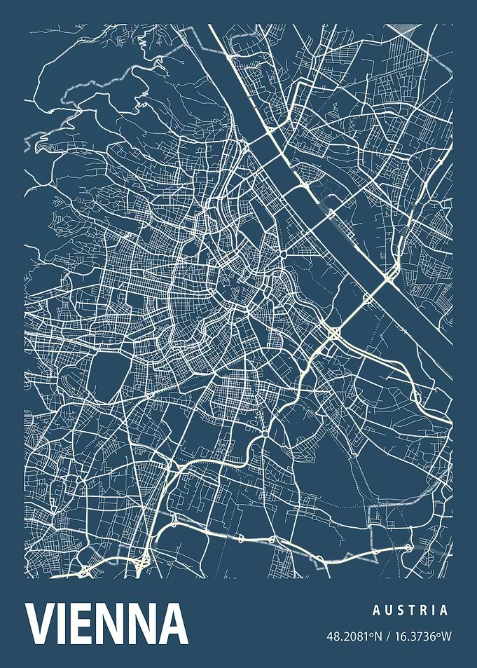 Vienna City Map Austria