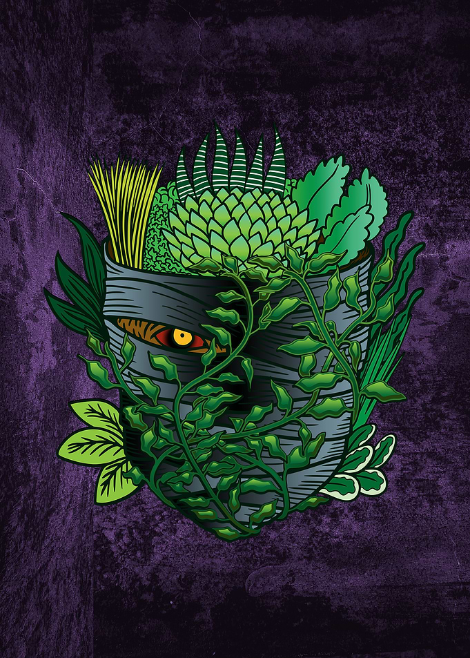 Mummy with plants Horror