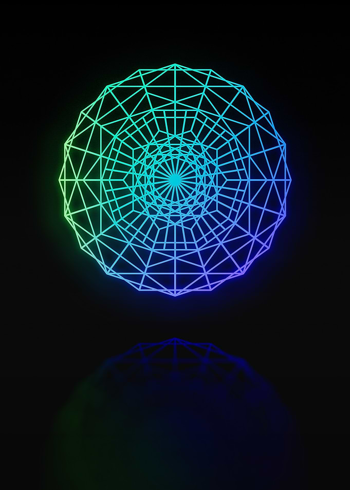 Neon Glyph Mandala Rune