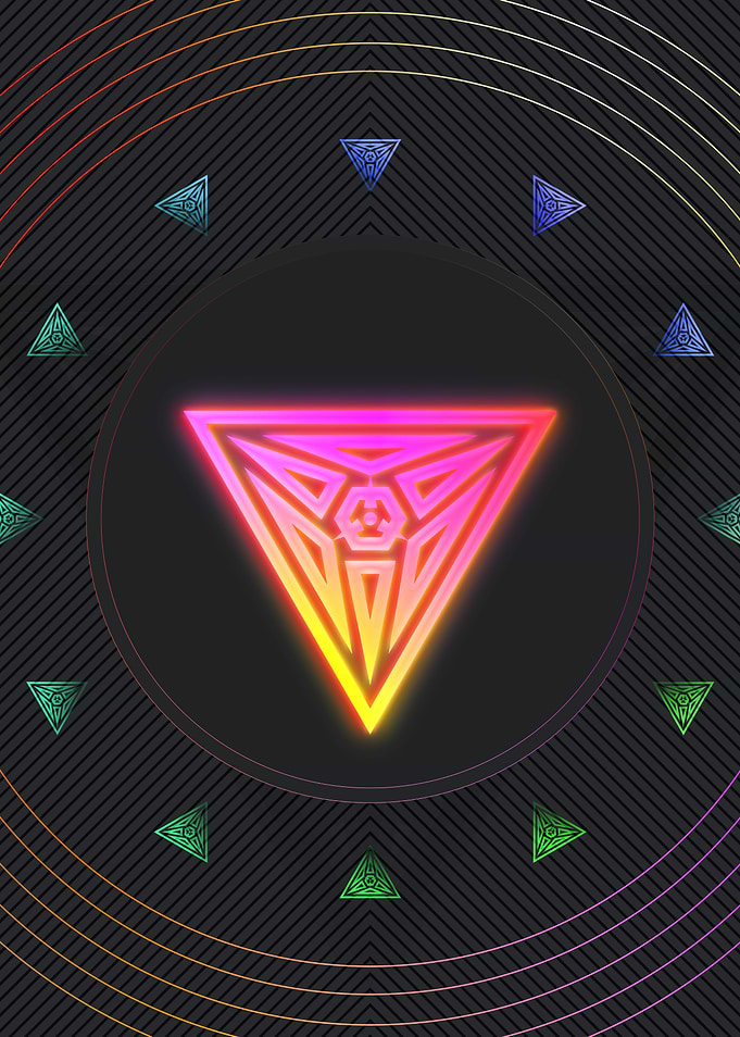 Neon Geometric Glyph Rune