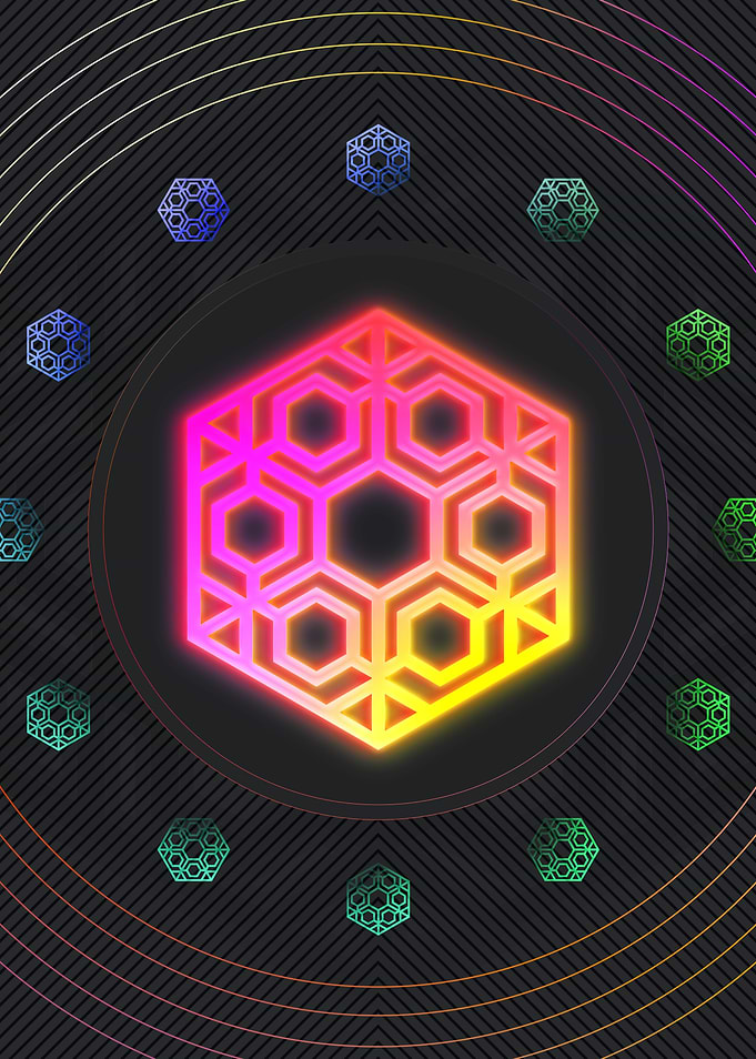 Neon Geometric Glyph Rune