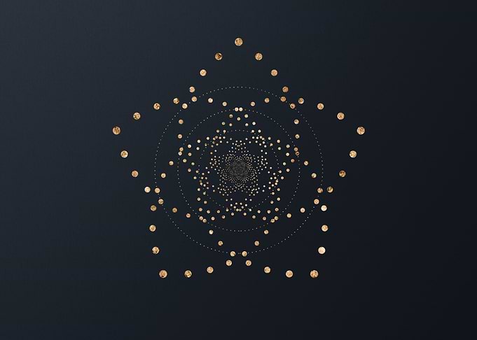 Gold Geometric Glyph Rune