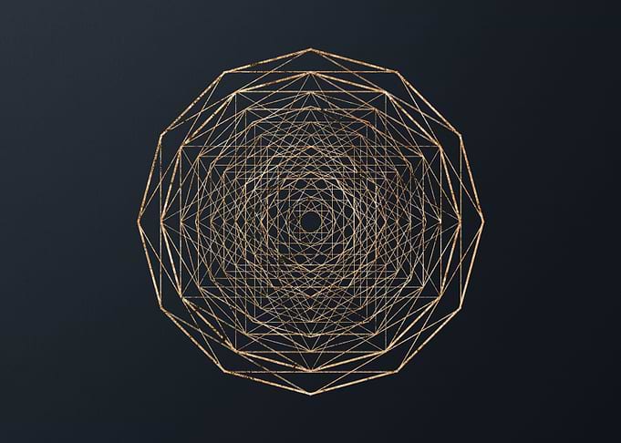 Gold Glyphs Mandalas Rune