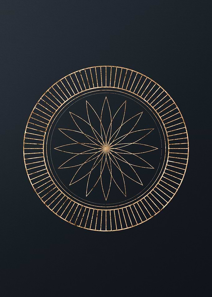 Gold Glyphs Mandalas Rune