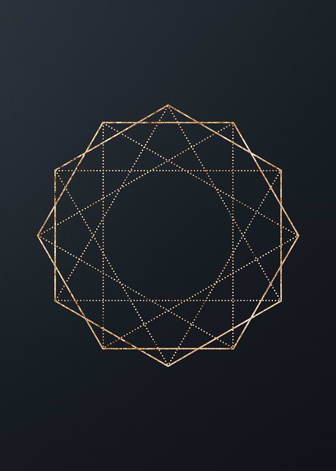 Gold Geometric Glyph Rune