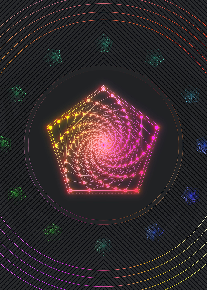 Neon Geometric Glyph Rune