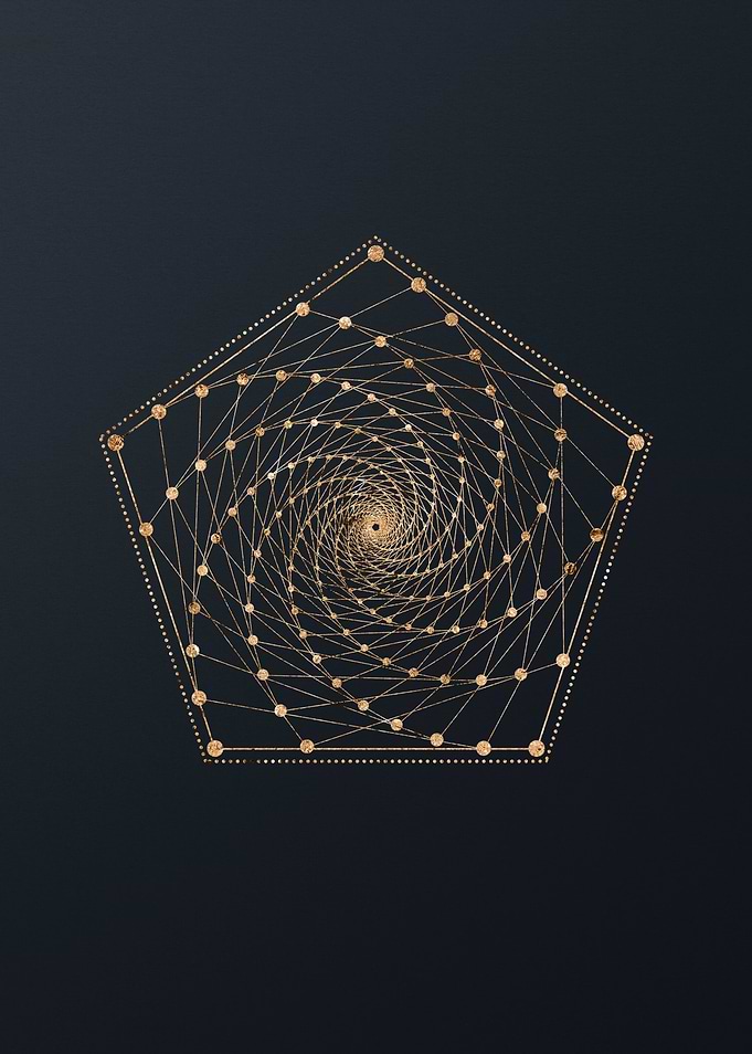 Gold Glyphs Mandalas Rune