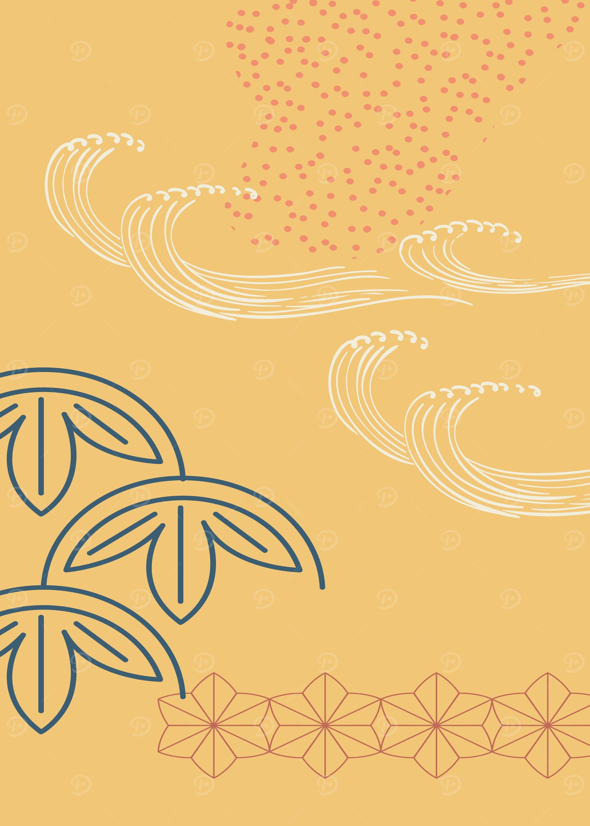 japanese pattern yellow