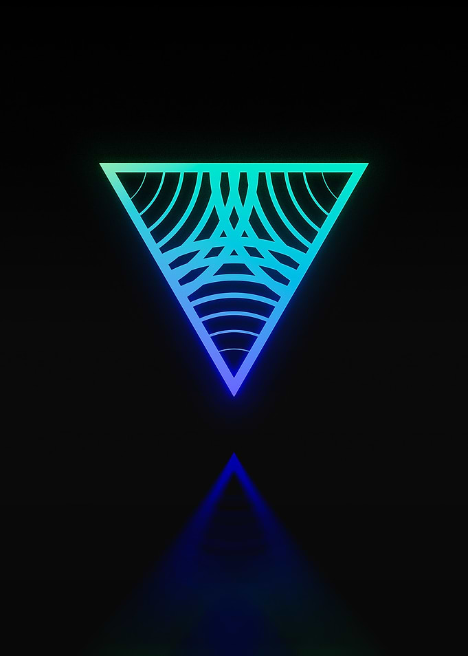 Neon Geometric Glyph Rune