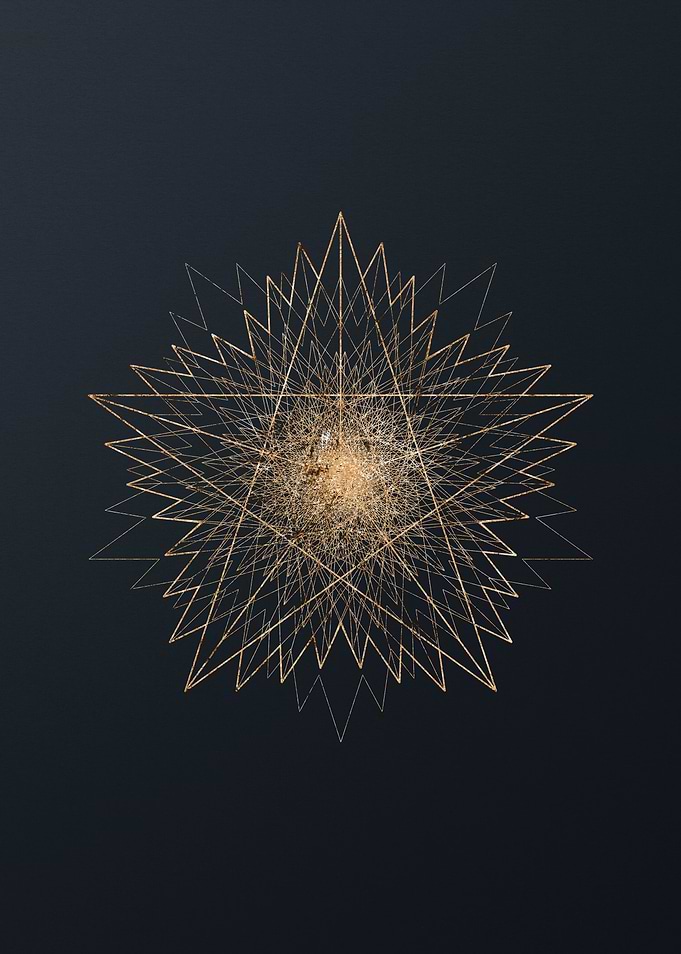 Gold Glyphs Mandalas Rune