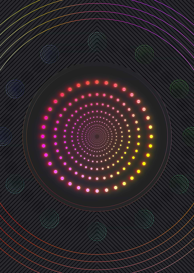 Neon Sacred Geometry Glyph