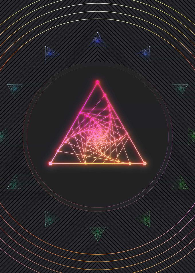 Neon Sacred Geometry Glyph