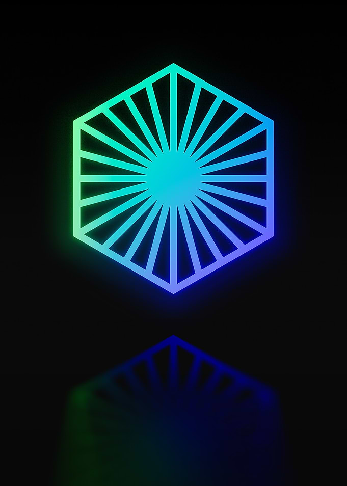 Neon Glyphs Mandala Rune