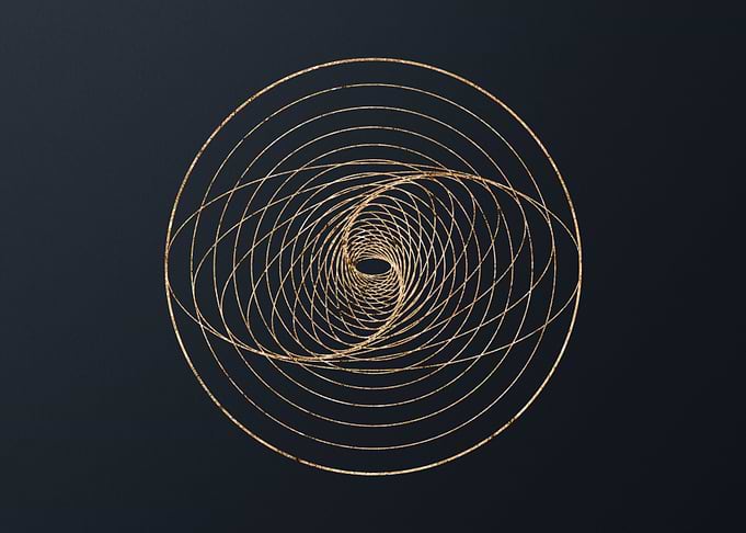 Gold Glyphs Mandalas Rune