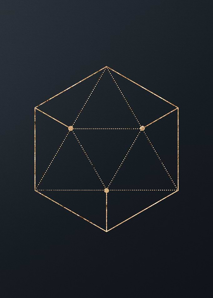 Gold Geometric Glyph Rune