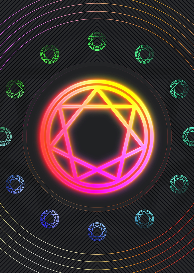 Neon Geometric Glyph Rune