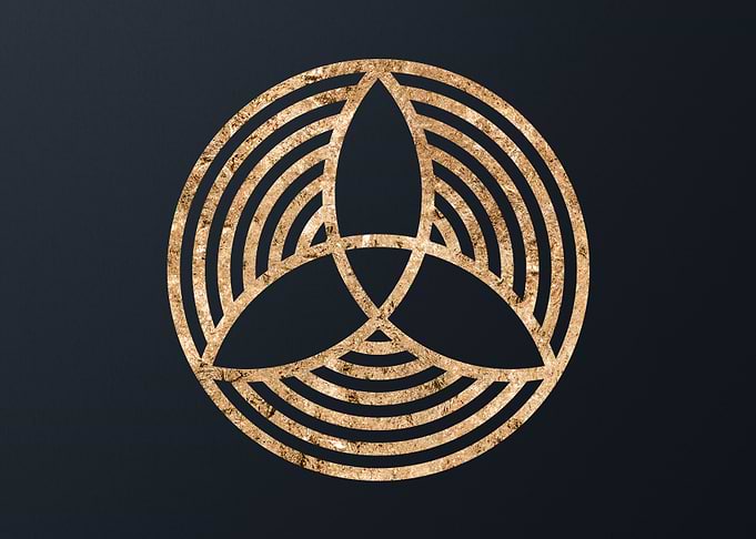 Gold Geometric Glyph Rune