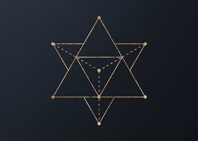 Gold Geometric Glyph Rune