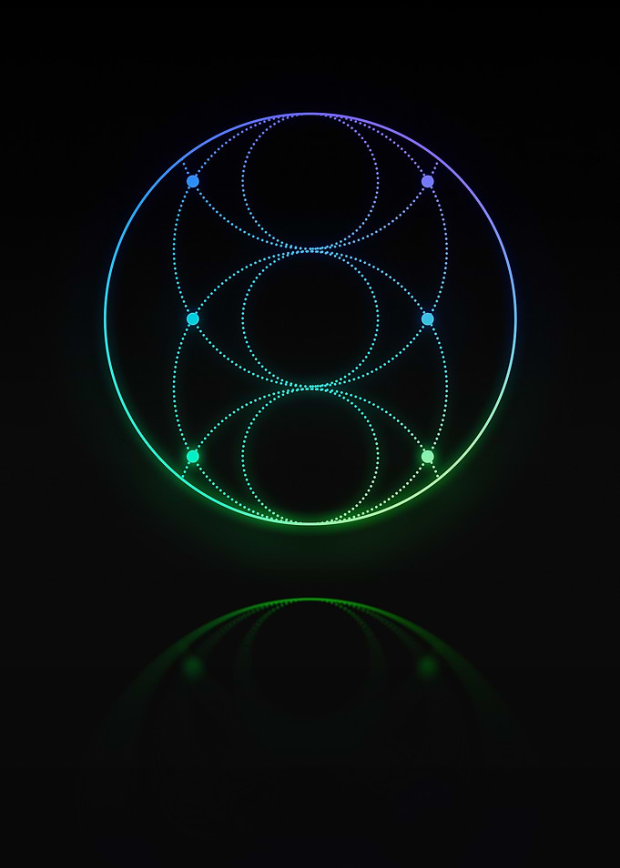 Neon Geometric Glyph Rune
