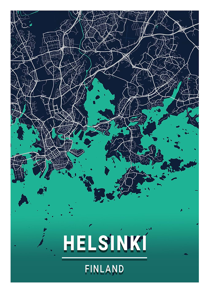 Helsinki City Map Finland