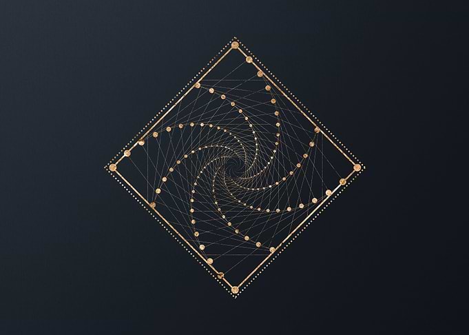 Gold Glyphs Mandalas Rune