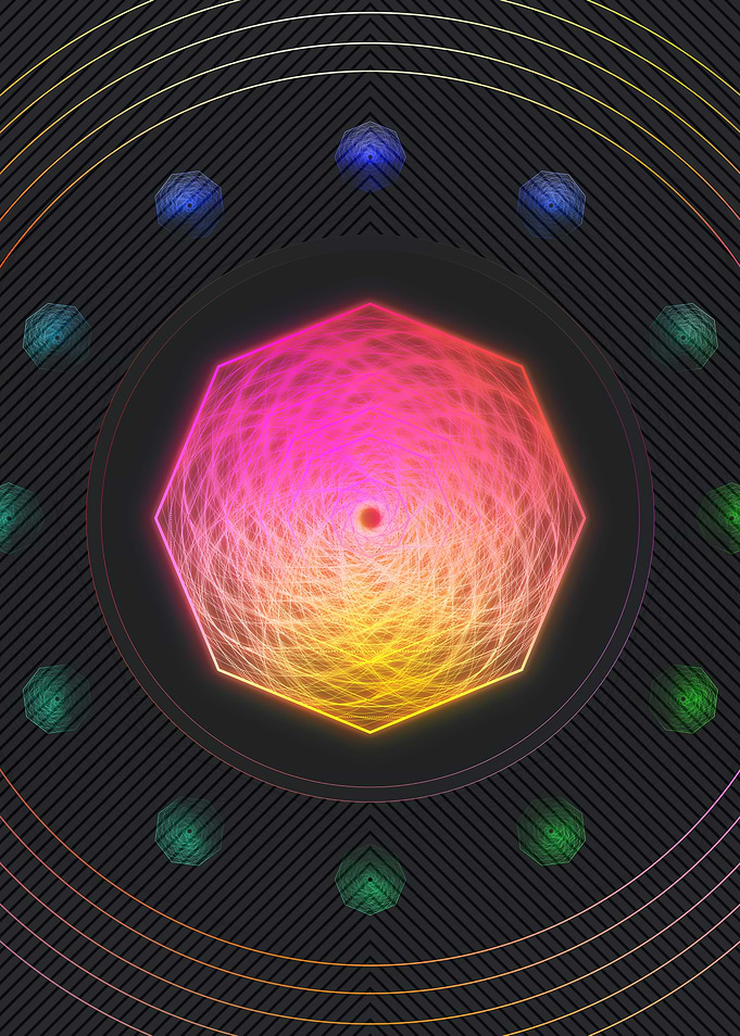 Neon Glyph Mandala Rune