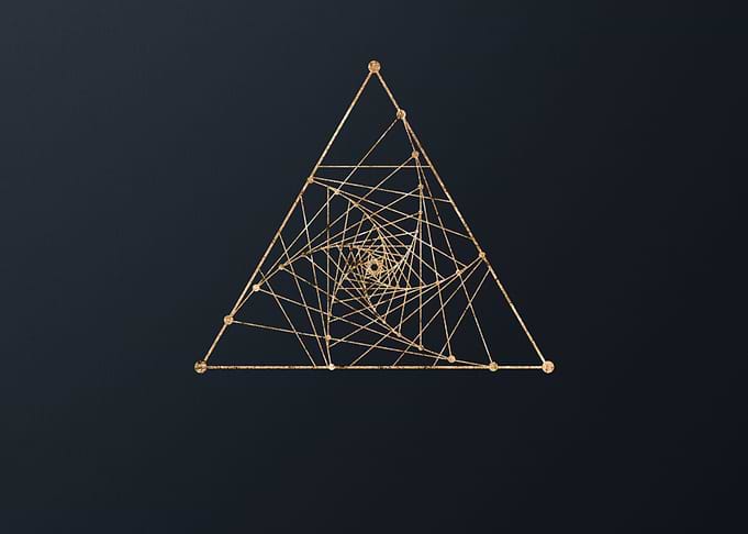Gold Geometric Glyph Rune