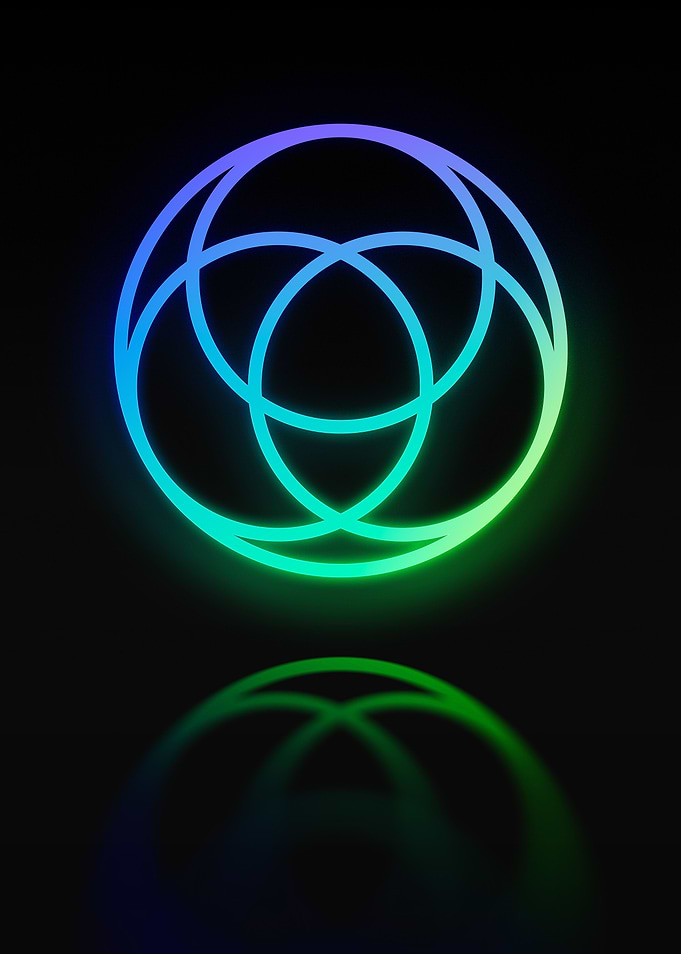 Neon Geometric Glyph Rune