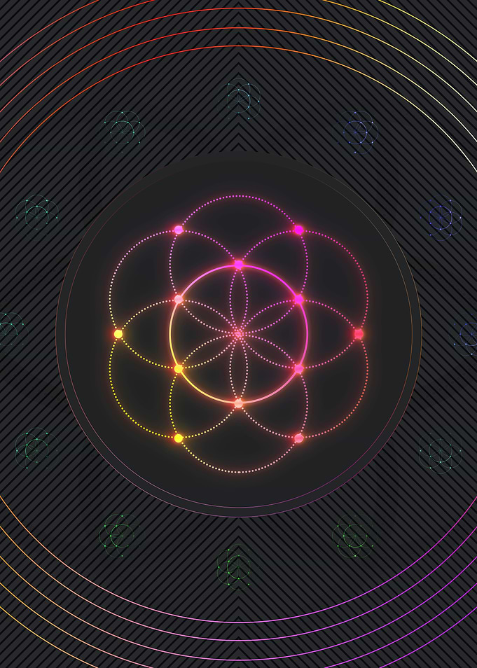 Neon Geometric Glyph Rune