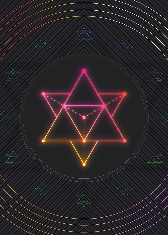 Neon Geometric Glyph Rune