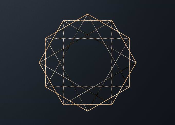 Gold Geometric Glyph Rune