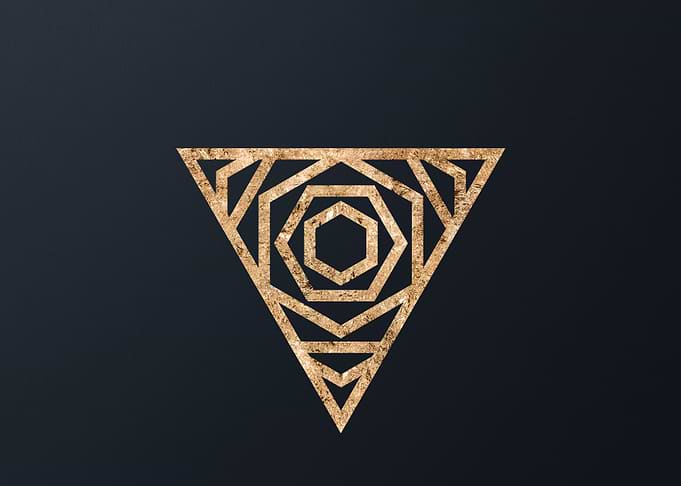Gold Glyphs Mandalas Rune