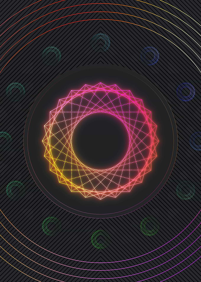 Neon Geometric Glyph Rune