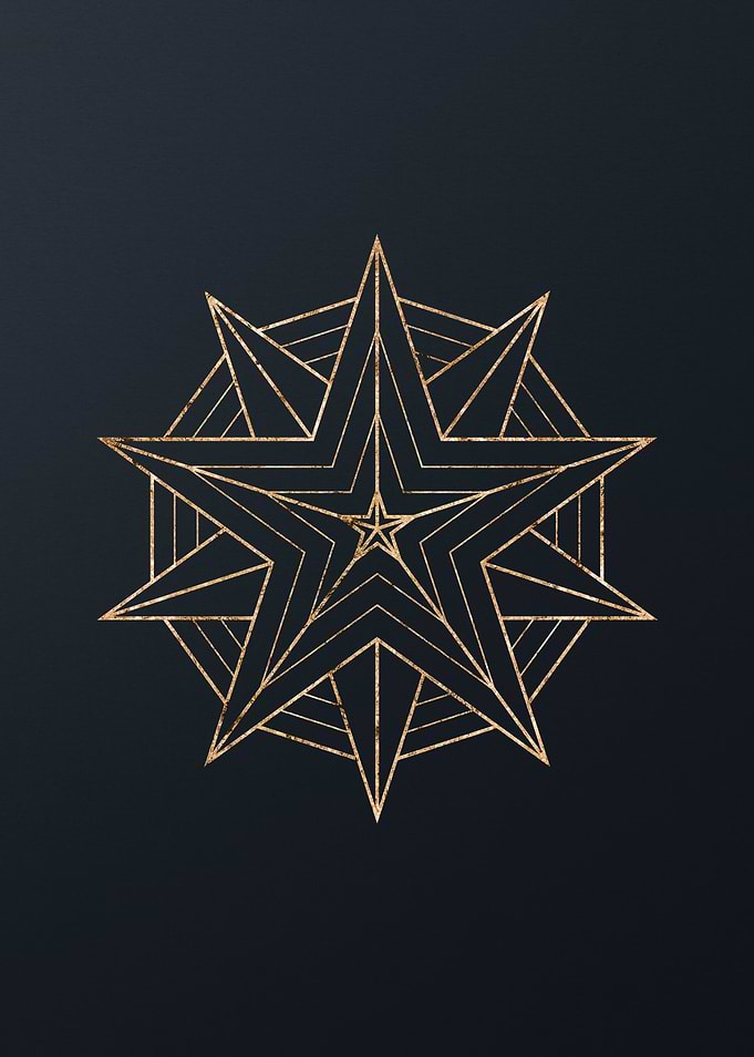Gold Geometric Glyph Rune