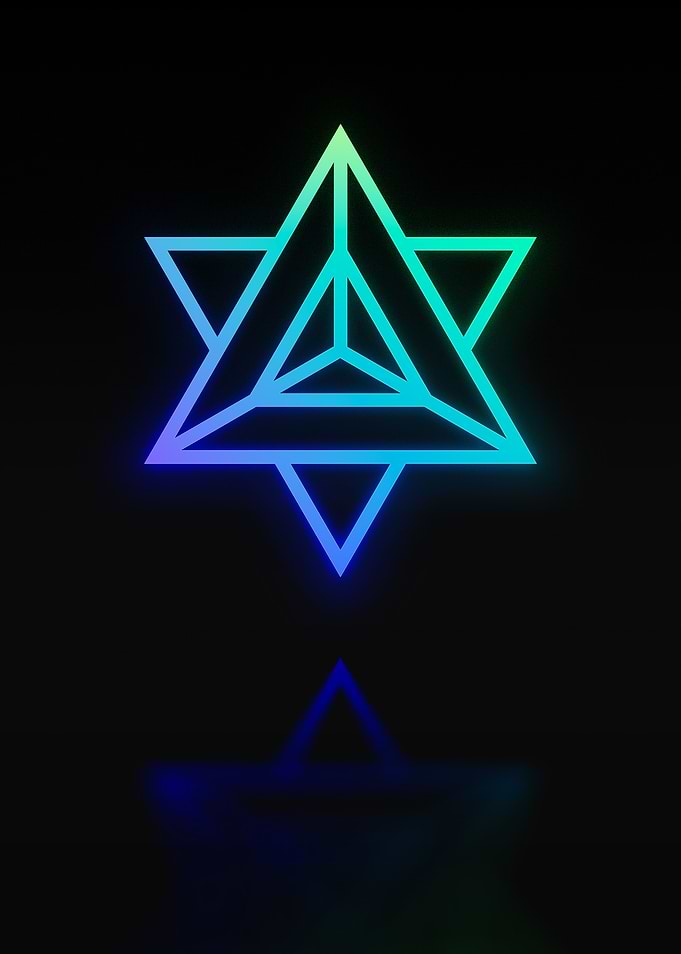 Neon Geometric Glyph Rune