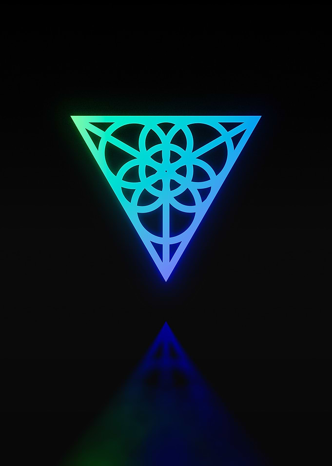 Neon Glyphs Mandala Rune