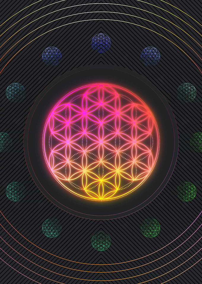 Neon Glyph Mandala Rune