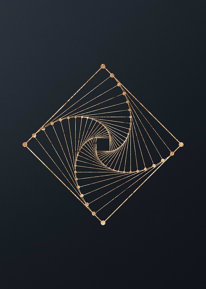 Gold Glyphs Mandalas Rune