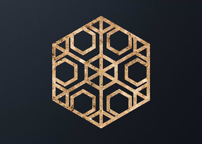 Gold Geometric Glyph Rune