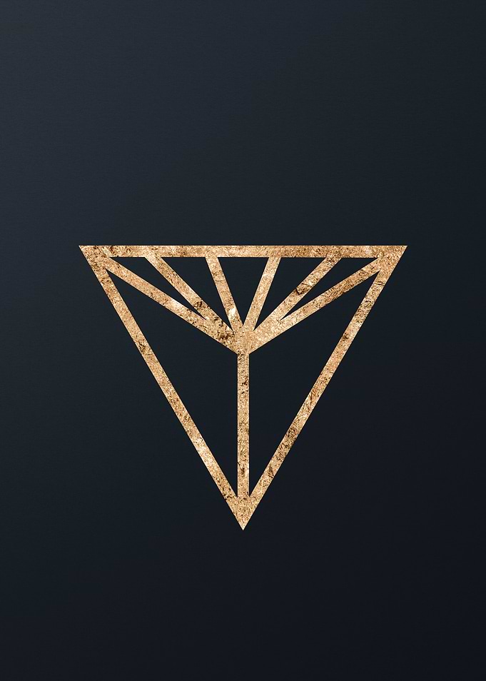 Gold Geometric Glyph Rune