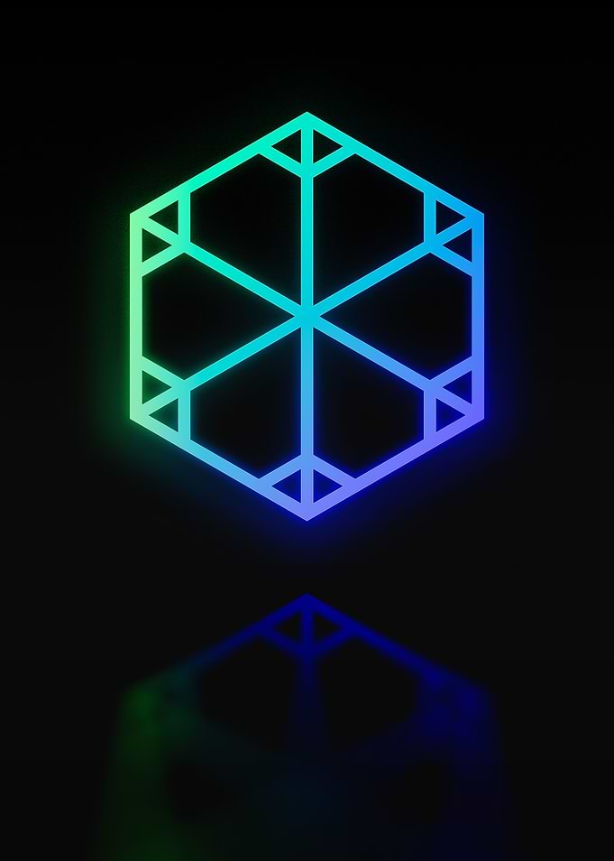 Neon Geometric Glyph Rune