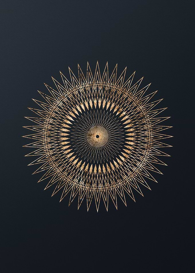 Gold Glyphs Mandalas Rune