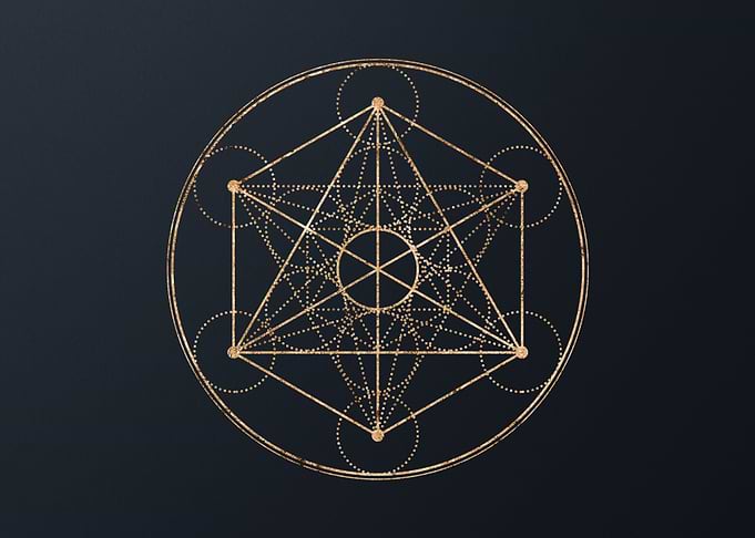 Gold Geometric Glyph Rune